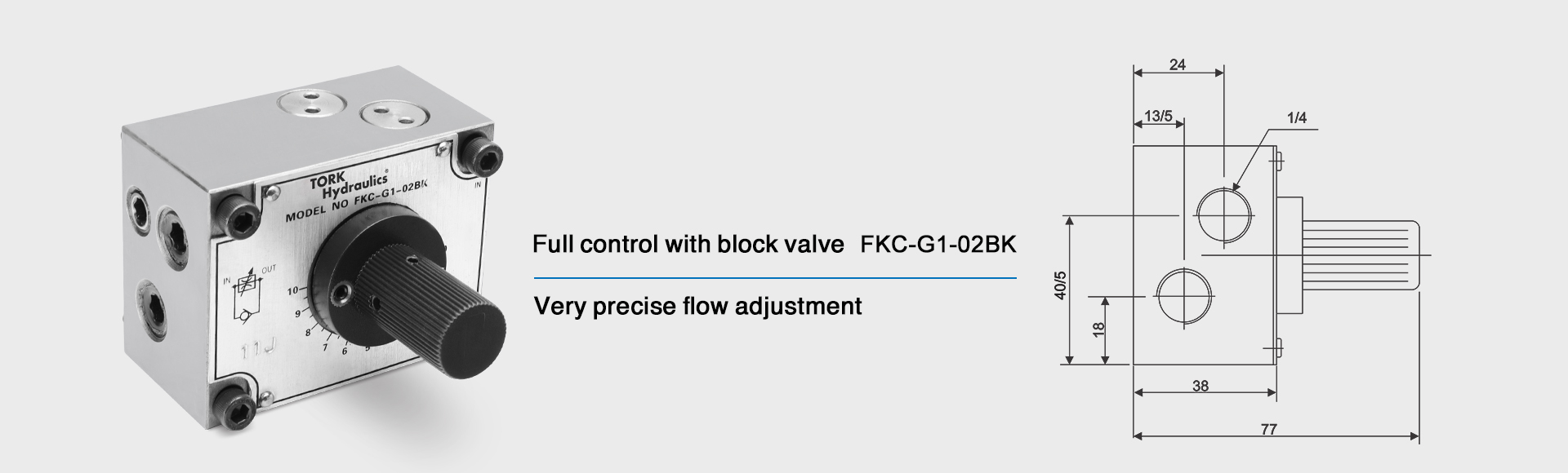 Solenoid valve that can be coupled tork hydraulics